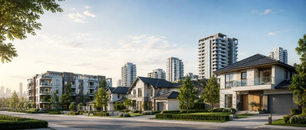 Vista de bairro residencial moderno em Uberlândia